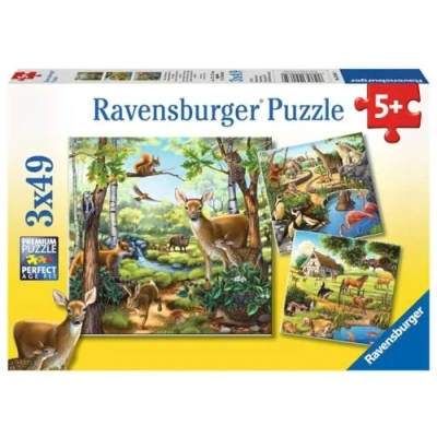 Bild av Ravensburger Pussel Vilda Djur 3x49 Bitar