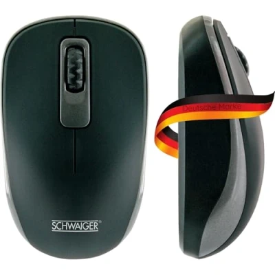 Bild av Schwaiger Mouse Bluetooth 2.4 GHz black Optic 3 knappar Svart