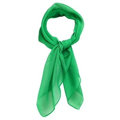 Bild av TigerTie Fin chiffong för damer i enfärgad storlek 58 cm x cm, Grön, Nickituchgröße: ca. Länge Breite