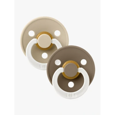 Bild av BIBS Colour Napp 2 pack Latex Stl 1 Rund, Vanilla Glow/Dark Oak Glow