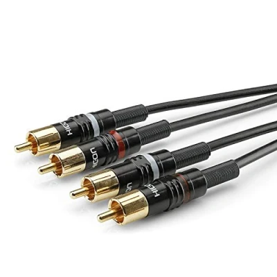Bild av Hicon HBP C2 0600 Jack Audio Anslutningskabel [2 x RCA kontakter] 6,00 m Sc