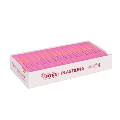 Bild av Jovi Låda med 100% växtbaserad lekdeg, 15 x 150 gram, rosa, glutenfri (7107)