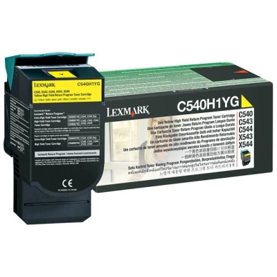 Bild av Lexmark C540H1YG C540, C543, C544, X543, X544 Tonerkassett 2 000 sidor återlämning, gul