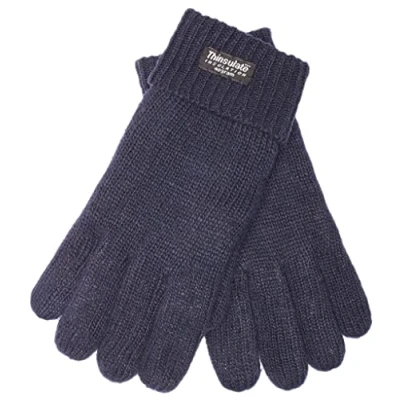 Bild av EEM herr stickade handskar LASSE med Thinsulate termofutter av polyester, stickat material 100% ull, marinblå, L/XL