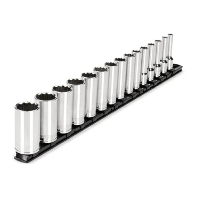 Bild av TEKTON 3/8 Inch Drive Deep 12 Point Socket Set, 34 Piece (1/4 1 in, 6 24 mm) SHD91208