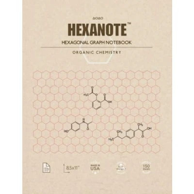 Bild av HEXANOTE hexagonal graph notebook organic Chemistry: 150 pages paper for drawing chemistry structures