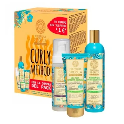 Bild av Curly Oblepica set: CHAMPÚ SIN SULFATOS 400 ml Gel DE RIZOS 200 ESPUMA MOLDEADORA 170