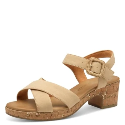 Bild av MARCO TOZZI Damer 228360 44 sandal, Beige, 40 EU