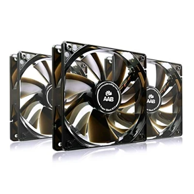 Bild av AABCOOLING Super Silent R12 Värdepaket 3 st Tyst och Effektiv 120mm Fläkt med Låg Ljudadapter 4 Vibrationsdämpare, 12V, PC Kylning, för Fodral, 12cm, Högt Luftflöde, CPU kylfläkt