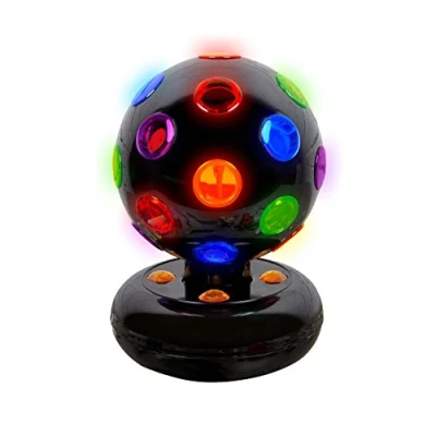Bild av Global Gizmos 12,7 cm batteridriven vridbar LED disco boll. Plast, svart