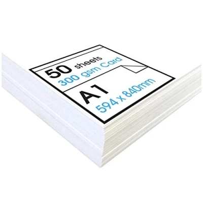 Bild av Artway Studio A1 vit kartong Idealisk för presentation, display, montering och kortmaterial 300 gsm (50 ark)