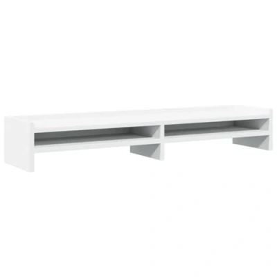 Bild av vidaXL Skärmställ vit 100x24x16 cm konstruerat trä, ställ för monitor, datorställ, monitorstativ, monitorer, monitorställ, skärmstativ