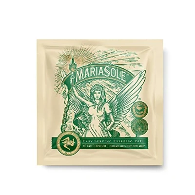 Bild av Mariasole Caffè Bio Espresso E.S.E Pads 50 stycken vardera 7 g ny design med samma smak traditionell rostning över träeld i handarbete