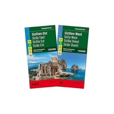 Bild av Sicilia set 1:150 000: 2 Blätter in Kunststoff Hülle mit Infoguide und Top Tips: AK 0634