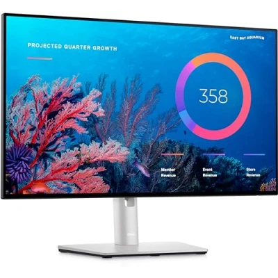 Bild av Dell U2422HE UltraSharp USB C hubskärm på 23,8 tum med FHD 1920 x 1080, 60 Hz, 5 ms (snabb), IPS antireflex, 16:9, HDMI, DisplayPort och C, svart/silver