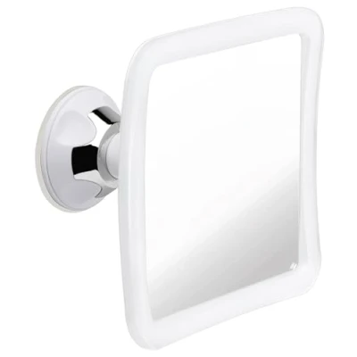 Bild av MIRRORVANA dimfri duschspegel med 360 sugkopp anti dimma och okrossbar rakspegel för badrum 16 cm x (rent vit)