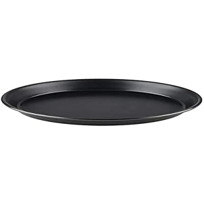 Bild av APS Pizzaform rund Ø 24/22,3 x 2,5 cm pizzabricka av blå plåt, obelagd, lång livslängd, för professionell pizzabakning