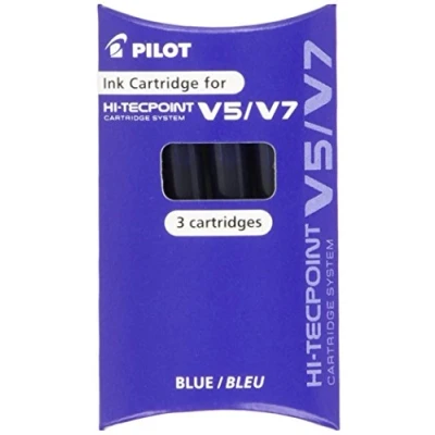 Bild av Pilot V5/V7 blå patron 1 förpackning med 3 patroner