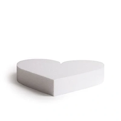 Bild av Hjärta styropor dekor grunder för tårta design deg socker, Bianco, 35 cm