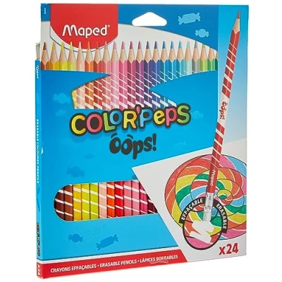 Bild av Maped 832824 Raderbara trekants färgpennor, färgpennor COLOUR&#039;PEPS OOPS 24 x pennor, 1 st (24 pack)