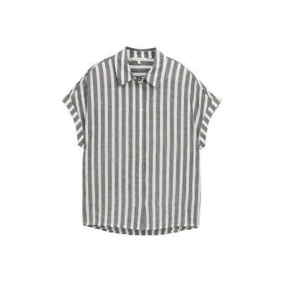 Bild av TOM Tailor Blus, Storlek: 34, Offwhite navy vertical stripe