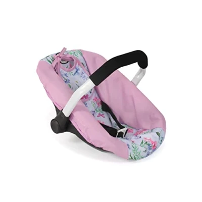 Bild av Bayer Chic 2000 Dockbilstol för babydockor, docktillbehör, blommor, rosa