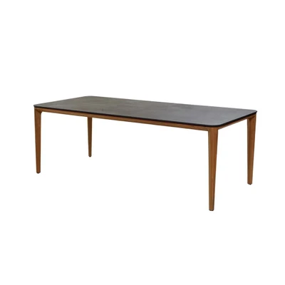 Bild av Cane line Aspect Table Matbord Frame: Teak / Tabletop: Black Fossil Ceramic B210 B: 210 x D: 100 H: 72 cm