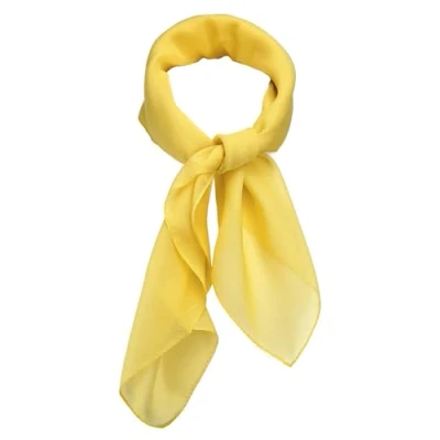 Bild av TigerTie Fin chiffong för damer i enfärgad storlek 58 cm x cm, GUL, Nickituchgröße: ca. Länge Breite