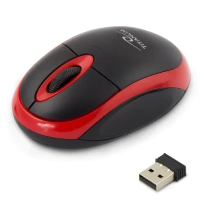 Bild av Esperanza Titanum Wireless Optical Mouse 2.4GHz 3D USb Vulture Red Optic 3 knappar Röd