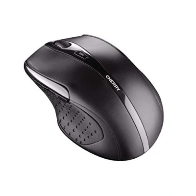 Bild av CHERRY MW 3000, sladdlös mus, ergonomisk högermus, 6 knappsmus: infraröd sensor och valbar upplösning, halkfria gummisidor, svart