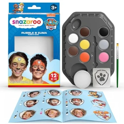 Bild av Paw Patrol Rubble &amp;amp Zuma sminkfärgsset