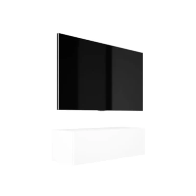 Bild av 3E 3xE living.com väggmonterad TV bänk, modern design A: B: 100 cm, H: 34 D: 32 mediabänk, sideboard, matt vit
