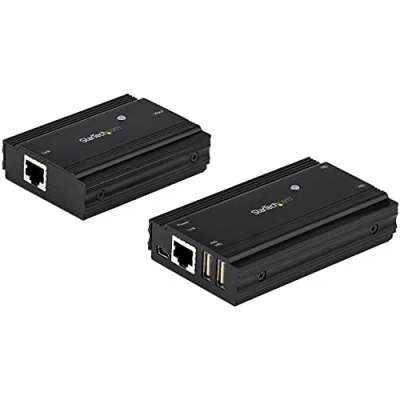 Bild av StarTech.com 4 Port USB 2.0 Extender Hub over Single CAT5e/CAT6 Ethernet Cable (RJ45) 330ft (100m) Adapter Kit