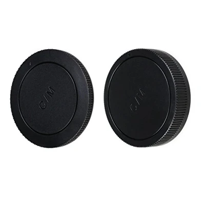 Bild av JJC Body Cap + Bakre linsskydd set för Canon EOS M M6II M6 M5 M3 M2 M50II M50 M10 M200 M100 utbytbara linskameror och EF linssystem (1 set)