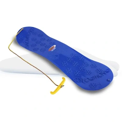 Bild av JAMARA 460390 Snow Play Snowboard 72 cm aerodynamisk design, dragsnöre med handtag, extra slät halkfri yta på undersidan glidskenor, ovansidan, blå