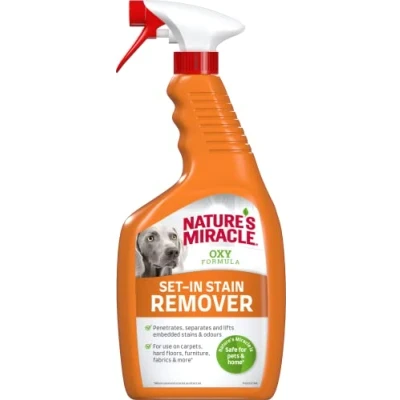 Bild av NATURE&#039;S MIRACLE Set in OXY fläckborttagningsmedel för hund rengöringsspray 709 ml
