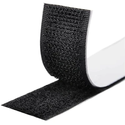 Bild av Fesoar Kardborreband Självhäftande 8 Meter 20 mm, Tejp, Scratch Hook Loop Tejp för Alla Typer av Installationer (Svart)
