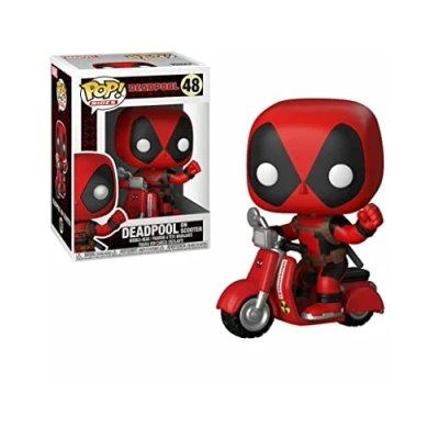 Bild av Funko POP! Rides: Deadpool &amp; Scooter Vinylfigur för samlare Presentidé Officiell Merchandise Leksaker barn och vuxna Seriefans Modellfigur utställning
