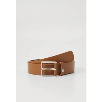 Bild av Tommy Jeans herr TJM flagga läder 4.0 AM0AM13416 fast bälte, Brun (Cognac), 80, 80