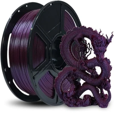 Bild av Flashforge 3D skrivarfilament, Chameleon PLA, färgskiftande filament 1,75 mm, ändrar färg med ljus och vinklar, 1 kg spole (2,2 pund), mått noggrannhet +/ 0,02 mm (Marsala)