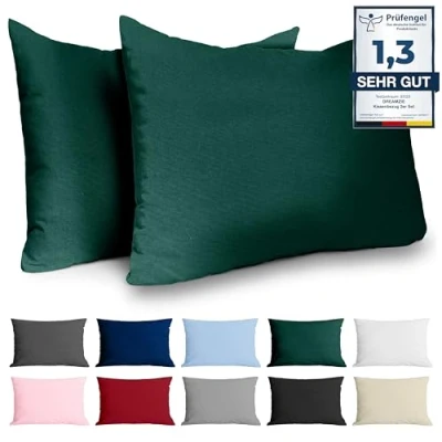 Bild av Dreamzie Kuddfodral 50x70 Renforcé Bomull (Set om 2) Kijani Tätt vävd med 57 trådar/cm² Kudde 50 x 70 cm Oeko Tex certifierad