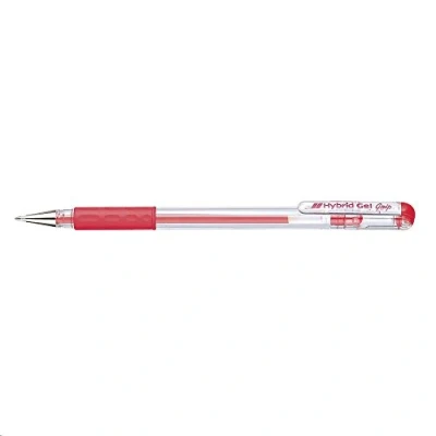 Bild av Pentel Hybrid gel grepp kulspetspenna 0,6 mm spets 0,3 linje röd ref K116 BE [förpackning med 12]