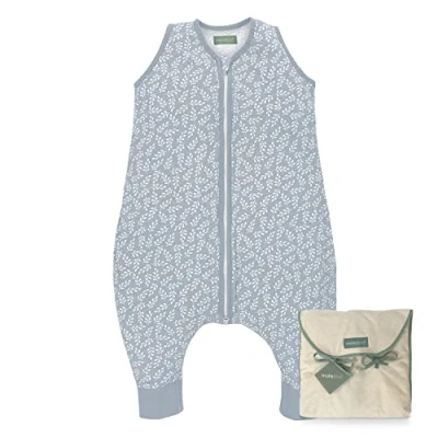 Bild av molis&amp;co. Babysovsäck med fötter. 0,5 TOG. 80 cm Perfekt för sommaren. Blå trädgård 100 % bomull (OEKO TEX 100).