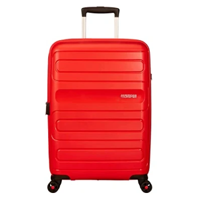 Bild av American Tourister Sunside Spinner M expanderbar väska blå, Röd (Solnedgång Röd), (67.5 cm 83.5 L), utbyggbar (67,5 83,5 L)