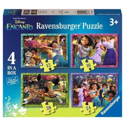 Bild av Ravensburger Charmig pussel, Disney, barnpussel, 4 pussel i 12,16,20,24 bitar, för barn +3 år, pusselstorlek 70x50cm