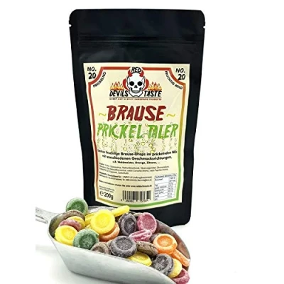 Bild av Dusch Prickel Taler läckra fruktiga duschbönor mild 200 g röda dödlar knapp barn godis