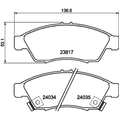 Bild av HELLA 8DB 355 011 081 Jeu de plaquettes frein avec indicateur d&#039;usure SUZUKI: Liana 3/5 portes