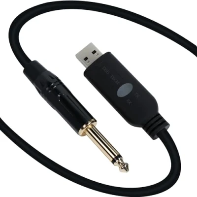 Bild av DSD TECH SH AU20B USB till 6,35 mm inspelning ljudkabel stöder 96 kHz 24 bitars samplingsfrekvens