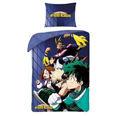 Bild av My Hero Academia 100% bomull sängkläder vändbart påslakan, 140 x 200 cm + örngott