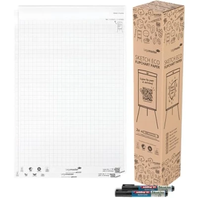 Bild av Legamaster Blädderblock Sketch Eco rutigt 2x50st